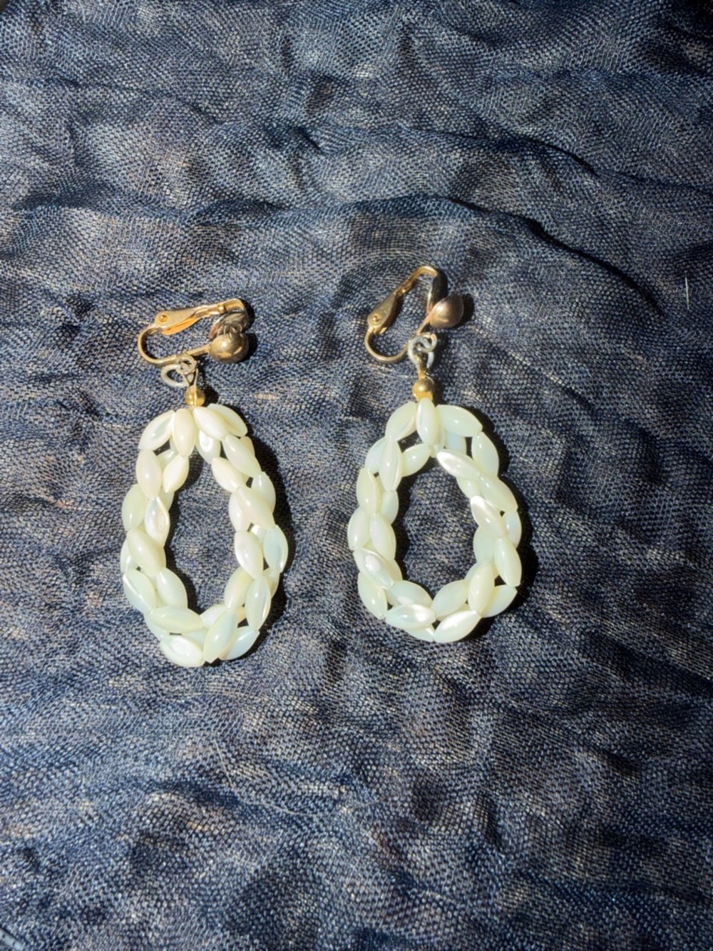 💐Clip-On Vintage MOP Earrings